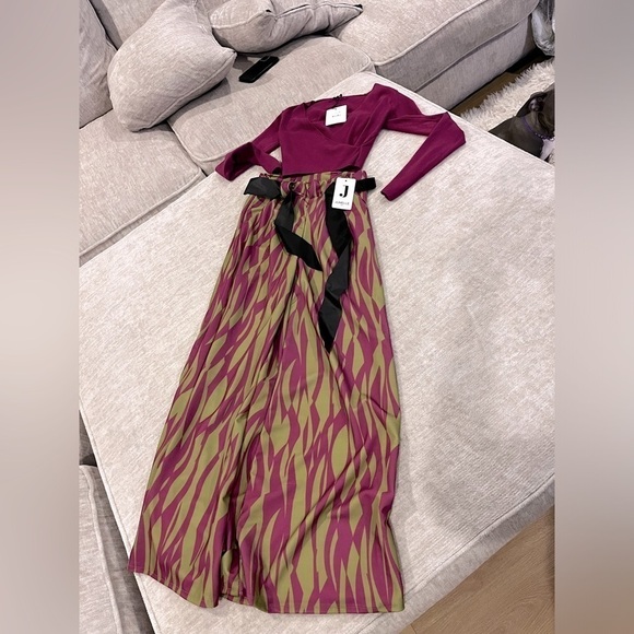 Jumelle Paris purple and green two piece print set - Picture 2 of 6